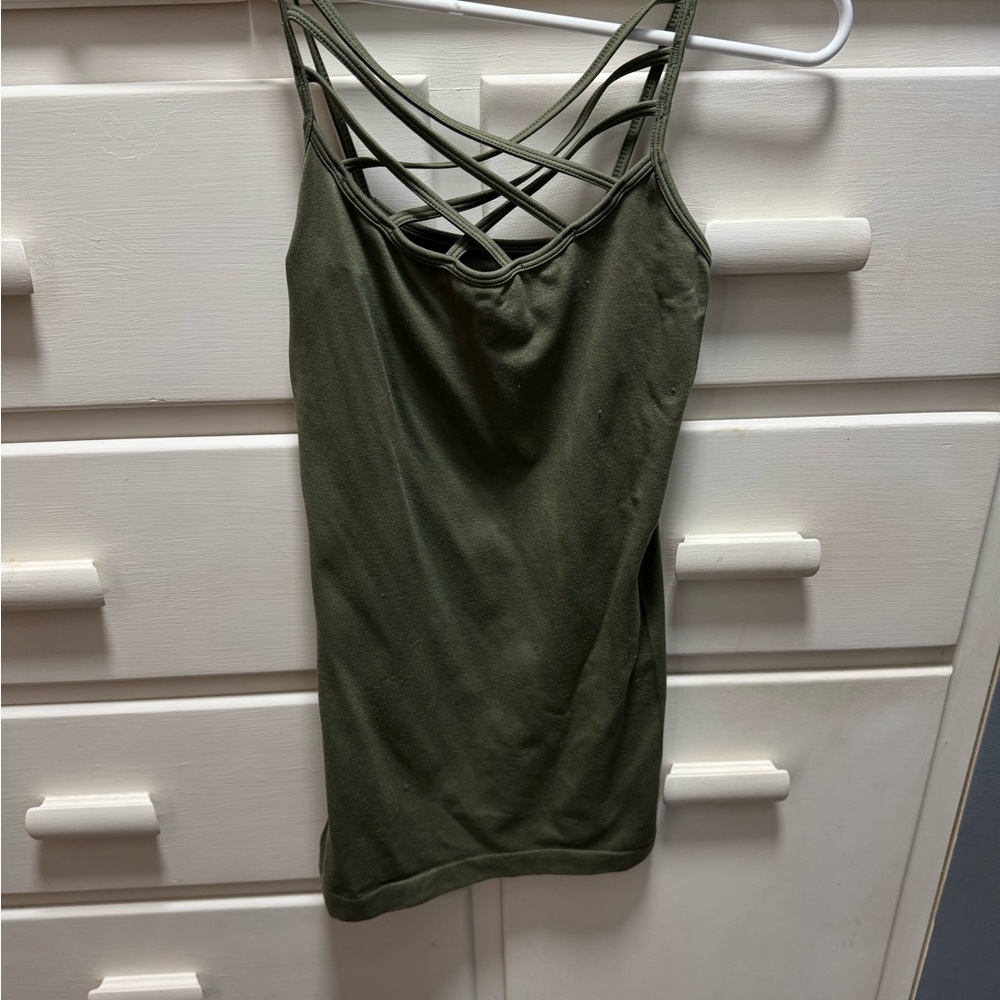 Zenana Outfitters Olive Green Nylon Tank